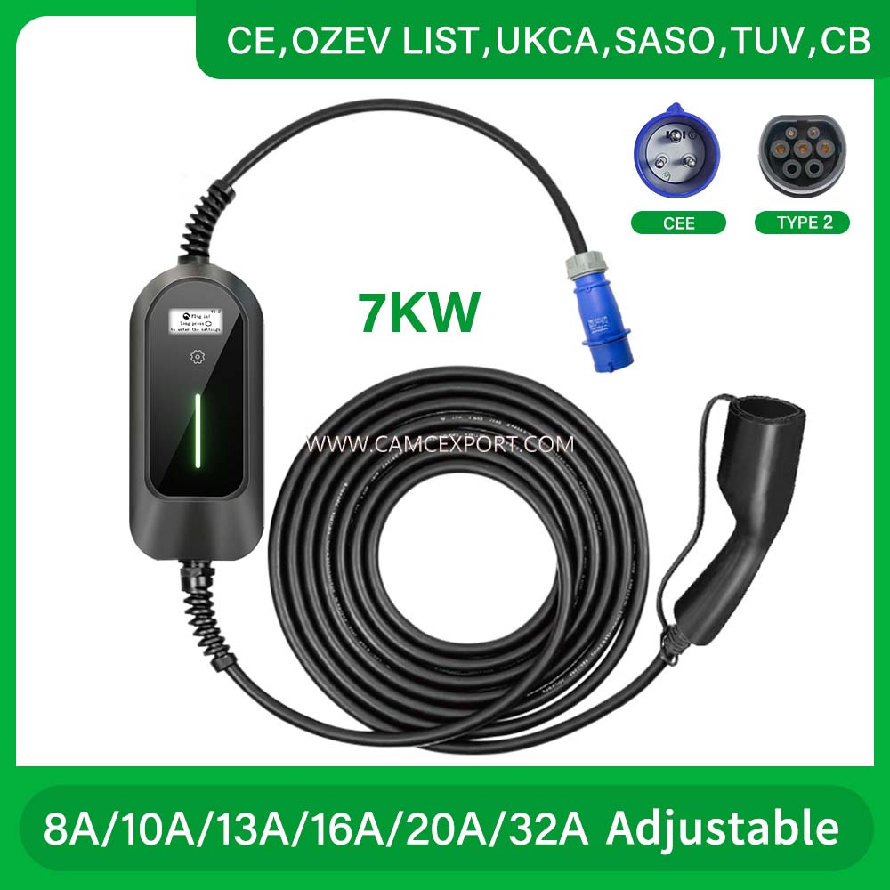 AC 7kw portable electric vehicle charger AC 7kw portable electric vehicle charger