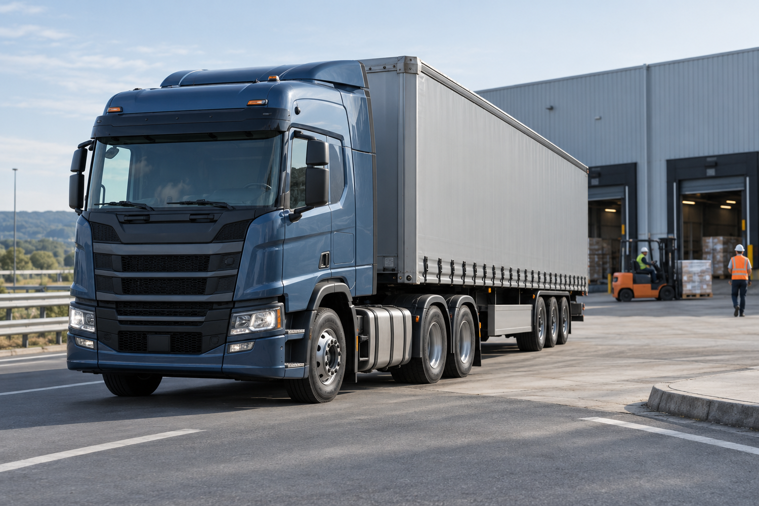 6x4 diesel tractor truck operating with a semi-trailer on a mixed industrial and highway route 6x4-tractor-truck-mixed-route-application